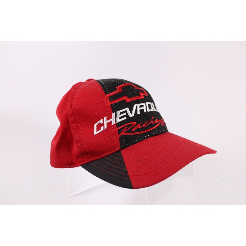 VTG Chevrolet Racing Red/Black Snap Back‎ Checkered Flag Sports Hat Cap Nascar
